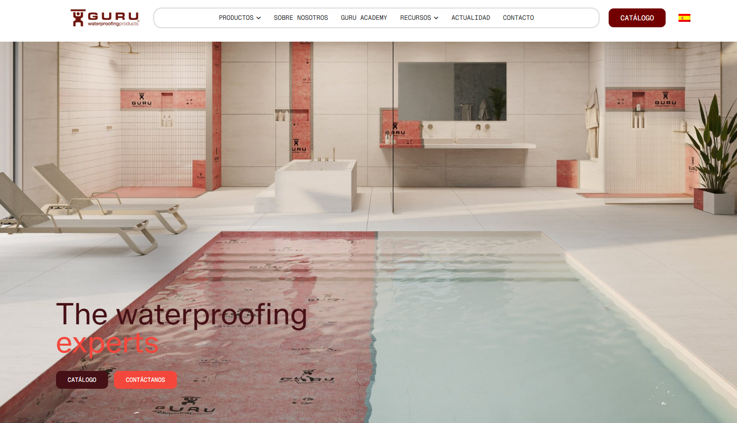 Home de ESTIL GURU con widget de chat